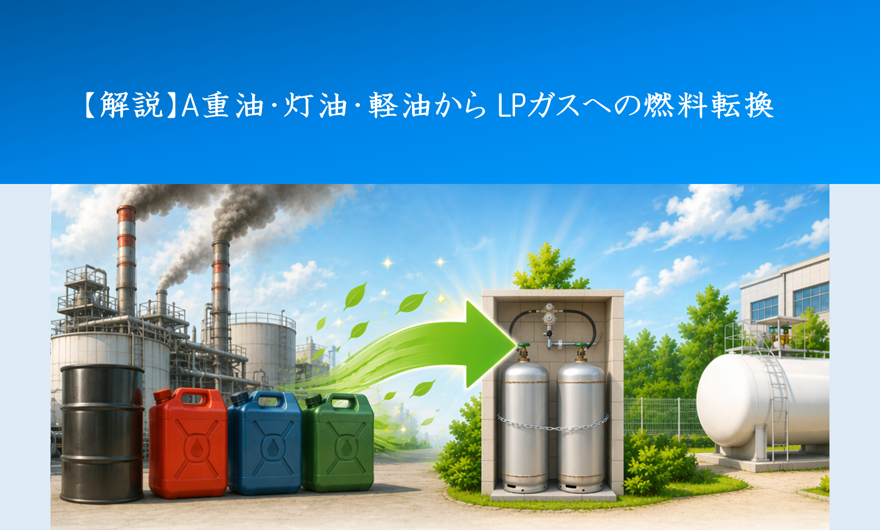 【解説】A重油・灯油・軽油からLPガスへの燃料転換